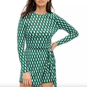 Diane Von Furstenberg x Target Geometric Long Sleeve Top NWT